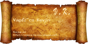 Vagács Kevin névjegykártya