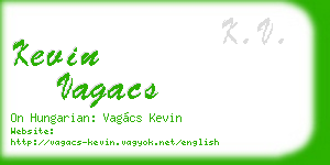 kevin vagacs business card